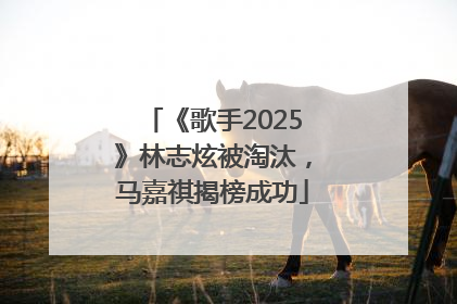 《歌手2025》林志炫被淘汰，马嘉祺揭榜成功