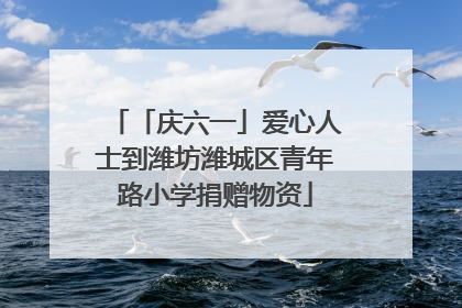 「庆六一」爱心人士到潍坊潍城区青年路小学捐赠物资