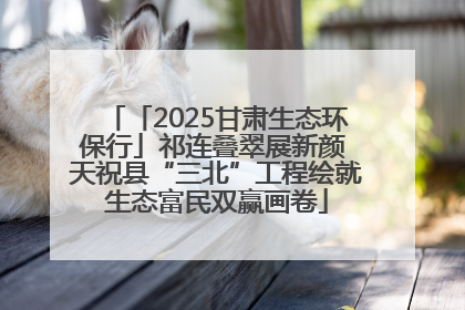 「2025甘肃生态环保行」祁连叠翠展新颜 天祝县“三北”工程绘就生态富民双赢画卷