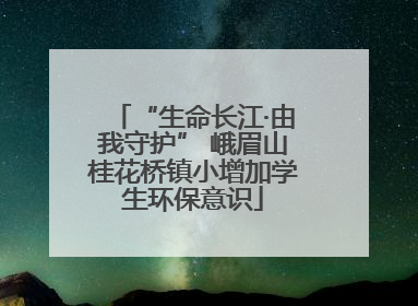“生命长江·由我守护” 峨眉山桂花桥镇小增加学生环保意识