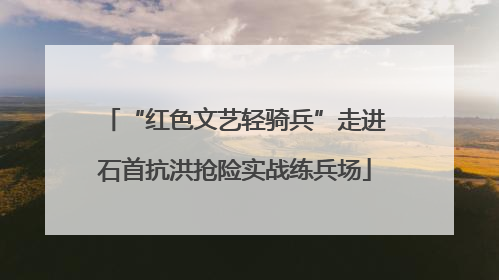 “红色文艺轻骑兵”走进石首抗洪抢险实战练兵场