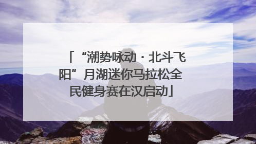 “潮势咏动・北斗飞阳”月湖迷你马拉松全民健身赛在汉启动