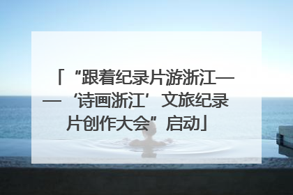 “跟着纪录片游浙江——‘诗画浙江’文旅纪录片创作大会”启动