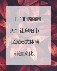 “非遗嗨翻天”让阜阳市民沉浸式体验非遗文化