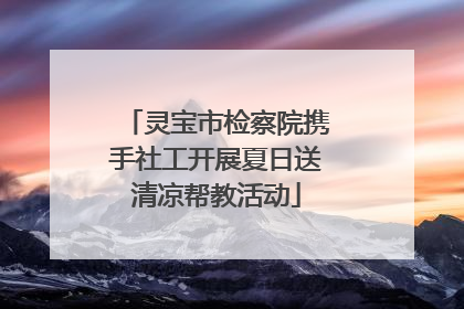 灵宝市检察院携手社工开展夏日送清凉帮教活动