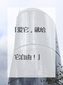爱它，就给它自由！
