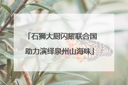 石狮大厨闪耀联合国 助力演绎泉州山海味