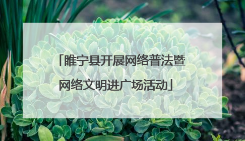 睢宁县开展网络普法暨网络文明进广场活动
