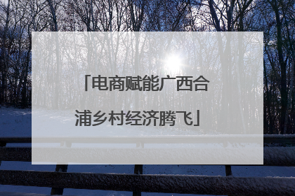 电商赋能广西合浦乡村经济腾飞