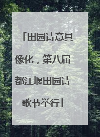 田园诗意具像化，第八届都江堰田园诗歌节举行
