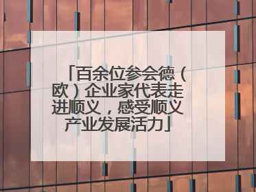 百余位参会德（欧）企业家代表走进顺义，感受顺义产业发展活力