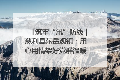 筑牢“汛”防线｜慈利县东岳观镇：用心用情架好党群温暖悠长的“连心桥”