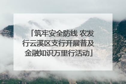 筑牢安全防线 农发行云溪区支行开展普及金融知识万里行活动