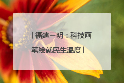 福建三明：科技画笔绘就民生温度
