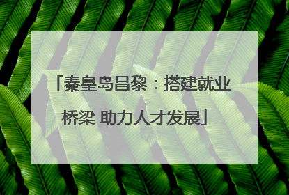 秦皇岛昌黎：搭建就业桥梁 助力人才发展