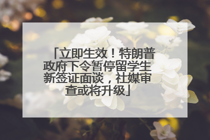 立即生效！特朗普政府下令暂停留学生新签证面谈，社媒审查或将升级