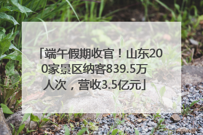 端午假期收官！山东200家景区纳客839.5万人次，营收3.5亿元