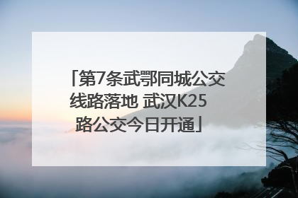 第7条武鄂同城公交线路落地 武汉K25路公交今日开通