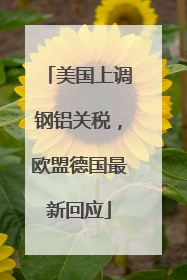 美国上调钢铝关税，欧盟德国最新回应