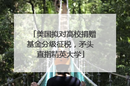 美国拟对高校捐赠基金分级征税，矛头直指精英大学