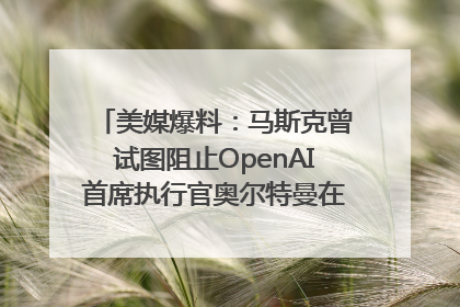 美媒爆料：马斯克曾试图阻止OpenAI首席执行官奥尔特曼在中东的AI交易