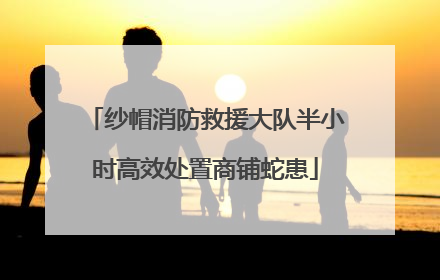 纱帽消防救援大队半小时高效处置商铺蛇患