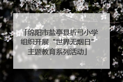 绵阳市盐亭县折弓小学组织开展“世界无烟日”主题教育系列活动