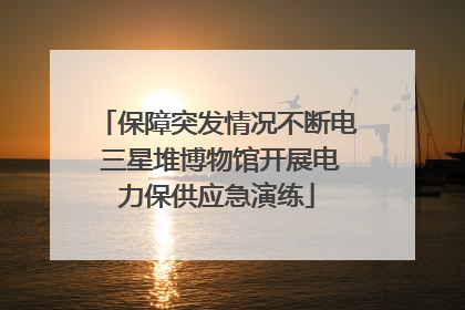 保障突发情况不断电 三星堆博物馆开展电力保供应急演练