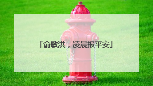 俞敏洪，凌晨报平安