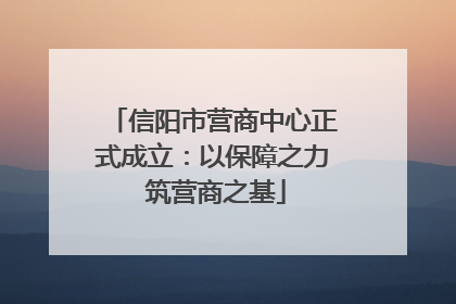 信阳市营商中心正式成立：以保障之力 筑营商之基