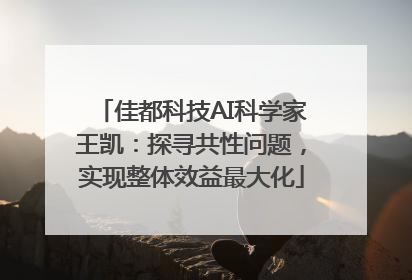 佳都科技AI科学家王凯：探寻共性问题，实现整体效益最大化