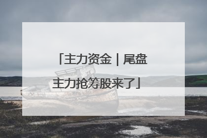 主力资金｜尾盘主力抢筹股来了