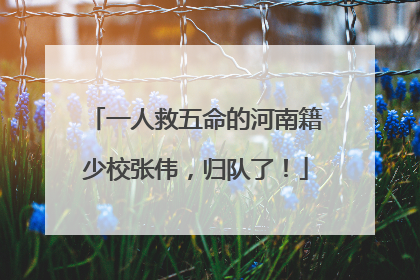 一人救五命的河南籍少校张伟，归队了！