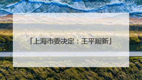 上海市委决定：王平履新