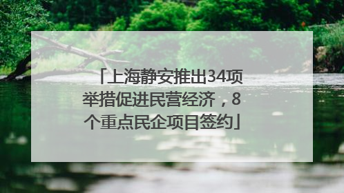 上海静安推出34项举措促进民营经济，8个重点民企项目签约