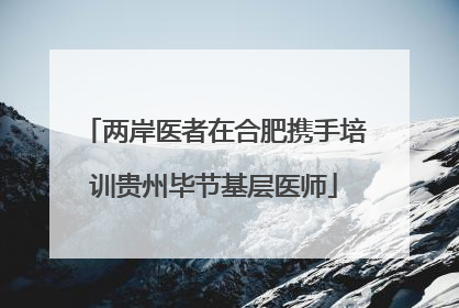 两岸医者在合肥携手培训贵州毕节基层医师