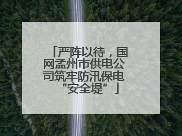 严阵以待，国网孟州市供电公司筑牢防汛保电“安全堤”