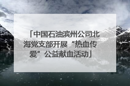 中国石油滨州公司北海党支部开展“热血传爱”公益献血活动