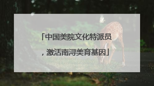 中国美院文化特派员，激活南浔美育基因