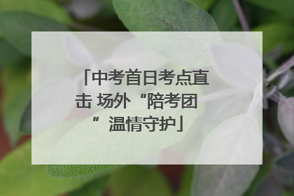 中考首日考点直击 场外“陪考团”温情守护