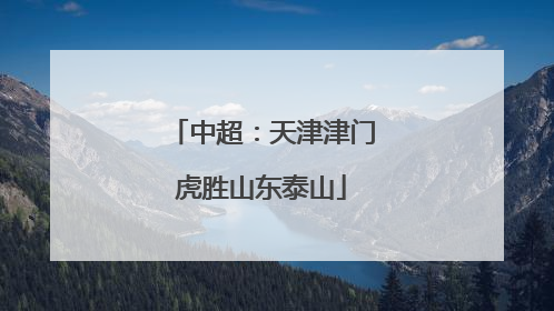 中超：天津津门虎胜山东泰山