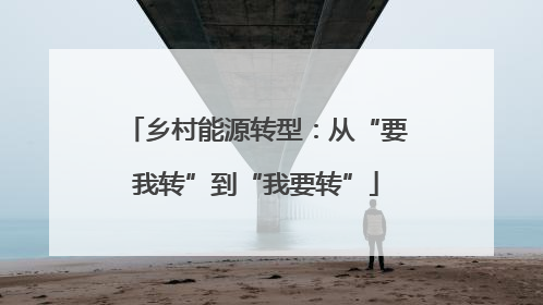 乡村能源转型：从“要我转”到“我要转”