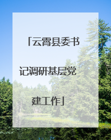 云霄县委书记调研基层党建工作