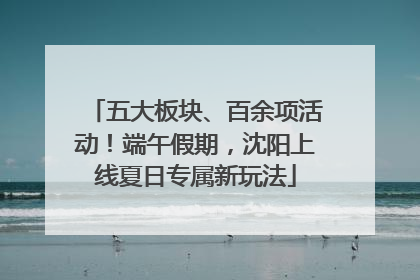 五大板块、百余项活动！端午假期，沈阳上线夏日专属新玩法
