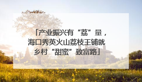 产业振兴有“荔”量，海口秀英火山荔枝王铺就乡村“甜蜜”致富路