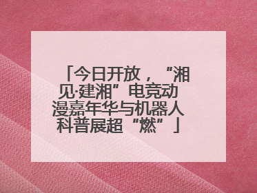 今日开放，“湘见·建湘”电竞动漫嘉年华与机器人科普展超“燃”