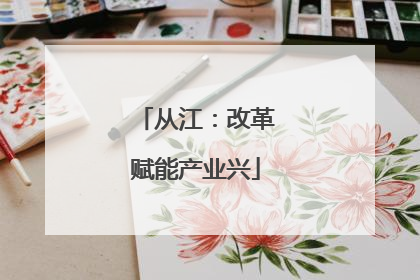 从江：改革赋能产业兴