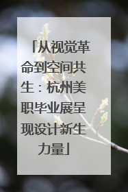 从视觉革命到空间共生：杭州美职毕业展呈现设计新生力量