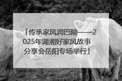 传承家风润巴陵——2025年湖湘好家风故事分享会岳阳专场举行