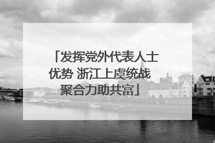 发挥党外代表人士优势 浙江上虞统战聚合力助共富